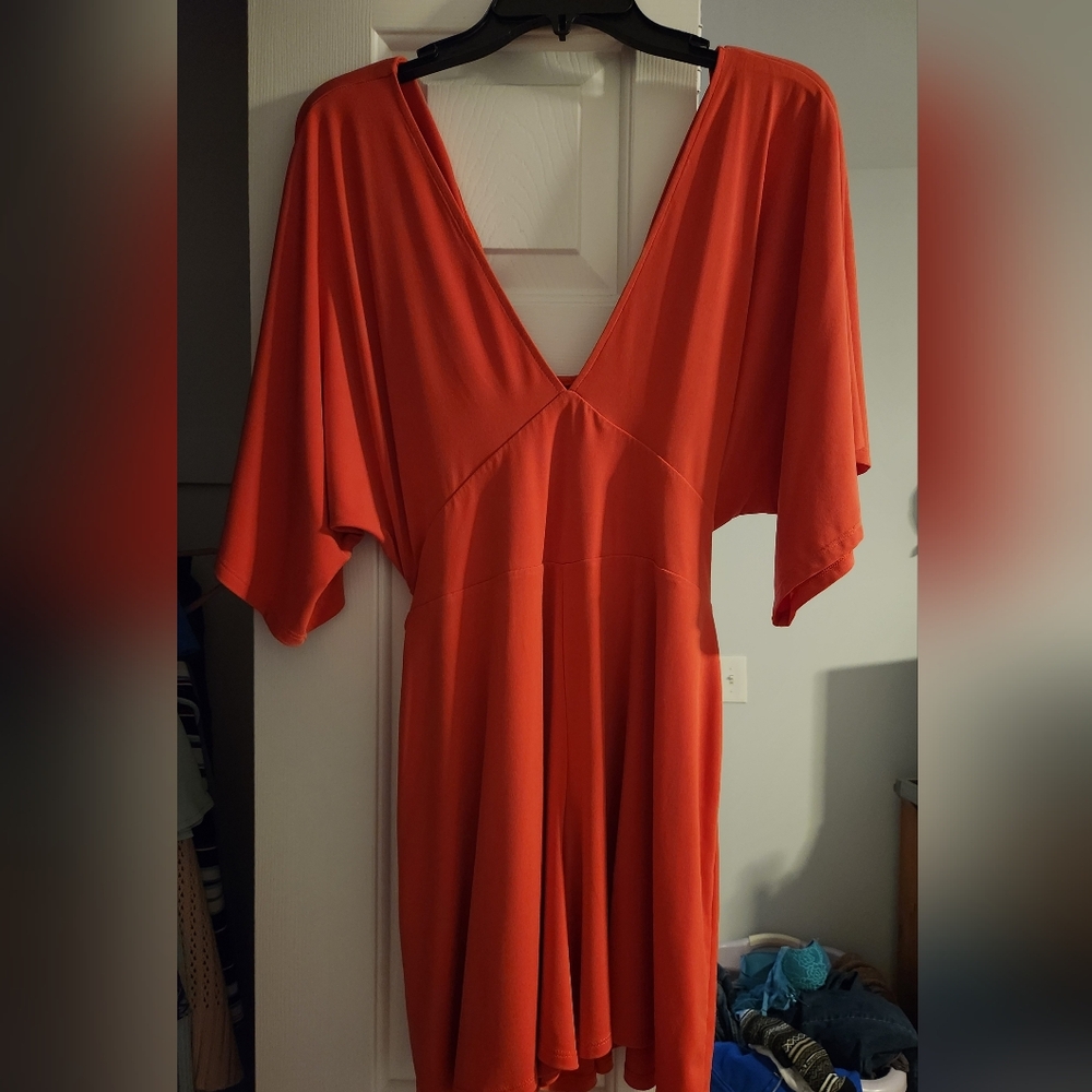 Orange Express romper